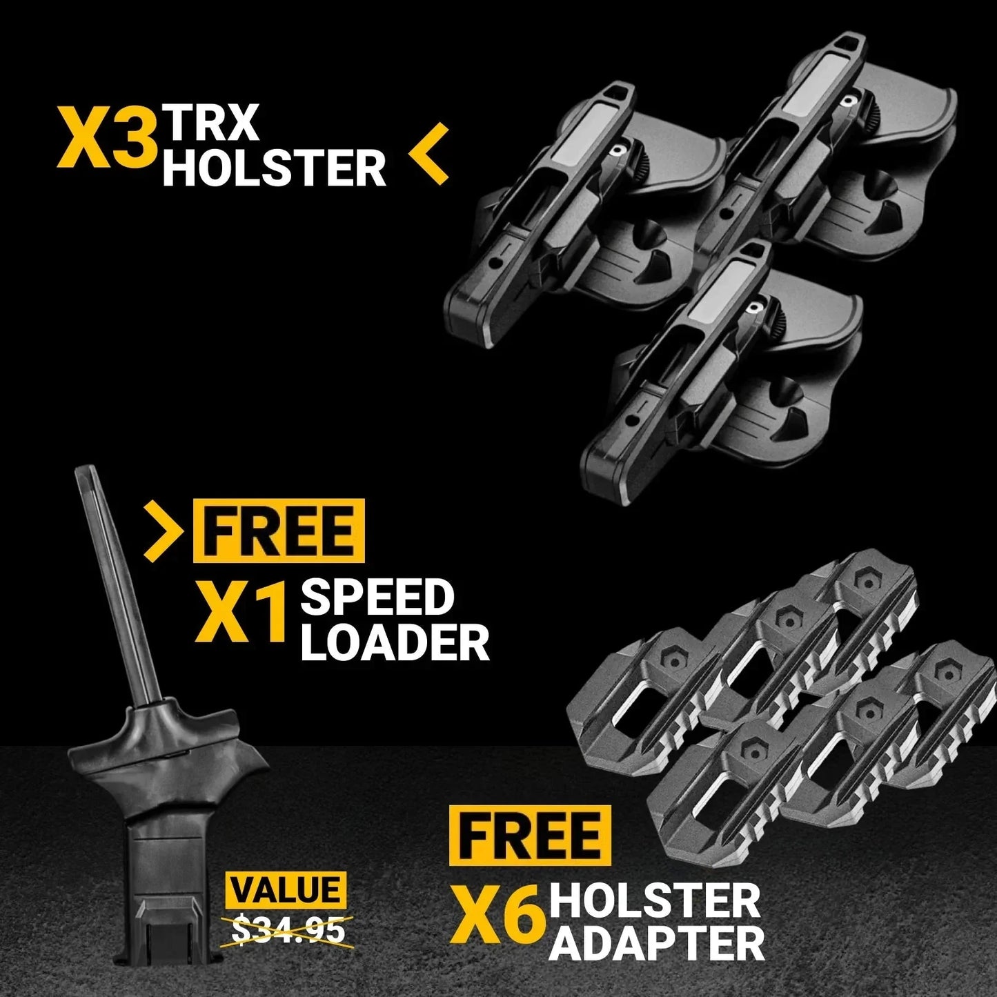 Premium Pro Pack (X3 TRX Holster) - TX Tactic Pro
